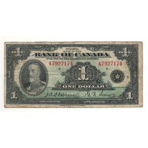 Bank of Canada 1935 $1 Banknote English BC-1a