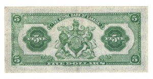 Canada The Royal Bank of Canada 1943 $5 Banknote 630-20-02