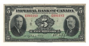 Canada Imperial Bank of Canada 1939 $5 Banknote 375-24-02