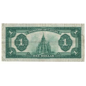 Dominion of Canada 1923 $1 Banknote Black Seal DC-25n