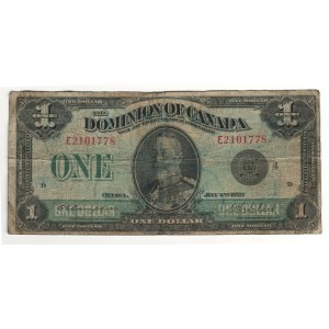 Dominion of Canada 1923 $1 Banknote Black Seal DC-25o