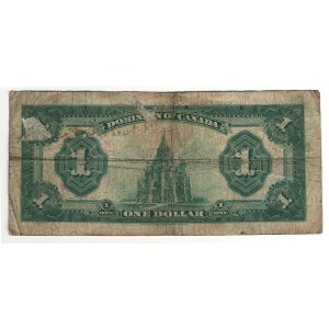 Dominion of Canada 1923 $1 Banknote Black Seal DC-25o