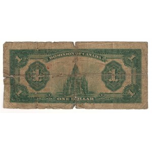 Dominion of Canada 1923 $1 Banknote Black Seal DC-25n