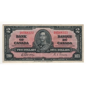 Bank of Canada 1937 $2 Banknote N/B BC-22b