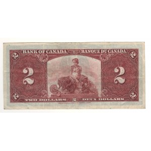 Bank of Canada 1937 $2 Banknote N/B BC-22b