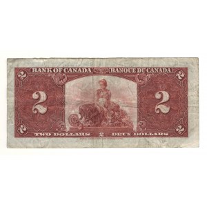 Bank of Canada 1937 $2 Banknote H/R BC-22c