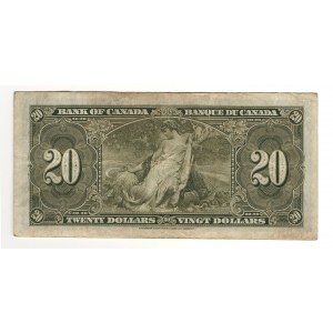Bank of Canada 1937 $20 Banknote C/E BC-25b