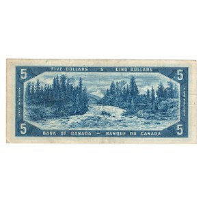 Bank of Canada 1954 $5 Devil's Face Banknote H/C BC-31b