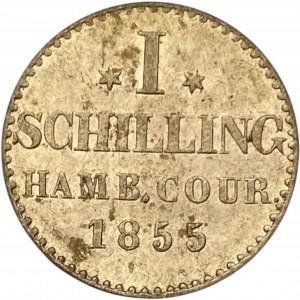 German States Hamburg 1855 Schilling