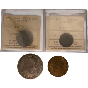 Italy 1812-1920 Coin Lot (4 Pieces)
