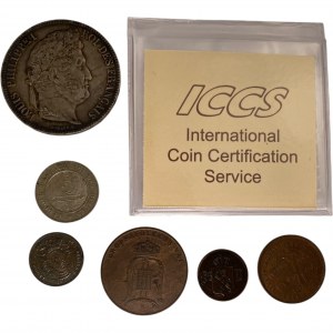 Belgium France Norway Sweden Coin Lot (7 pieces)