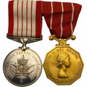 Canada Forces Decoration Medal & Confederation Centennial Medal