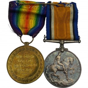 Great Britain WWI Medal Pair - Army Service Corps