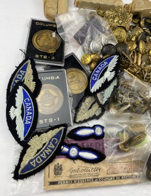 Miscellaneous Military Buttons, Badges, Patches Etc.