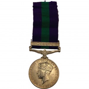 RAF General Service Medal with Malaya Clasp F/Sgt MacRae