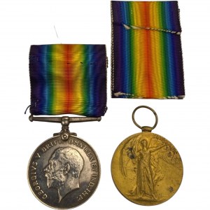 Great Britain WWI Medal Pair - 7th Hussars