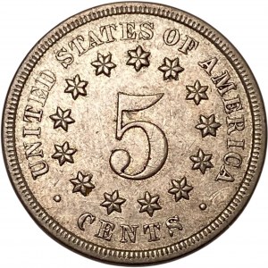 United States 1868 Shield Nickel 5 Cent FS-902 Variety