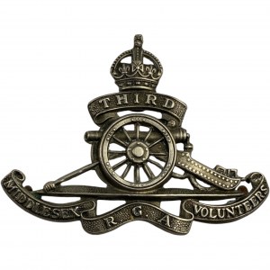 British Third Middlesex Royal Garrison Artillery Volunteer Cap Badge