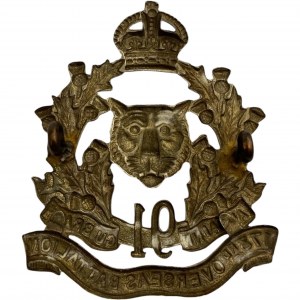 Canada WWI 173rd Overseas Battalion Canadian Highlanders Piper's Glengarry Badge RARE