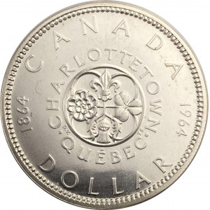 Canada 1964 Silver Dollar Missing Dot
