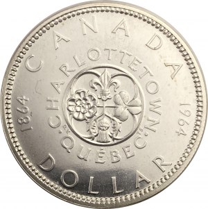 Canada 1964 Silver Dollar Missing Dot
