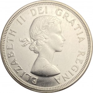 Canada 1964 Silver Dollar Missing Dot