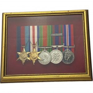 Canada WWII Framed Group of Five 3rd Canadian Division KIA