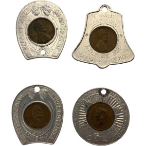 Canada & United States Lot of Four Encased Cents