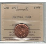 Canada 1937 1 Cent Matte Specimen