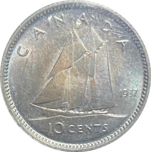 Canada 1937 10 Cent Matte Specimen