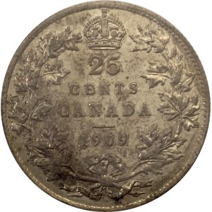 Canada 1909 25 Cent