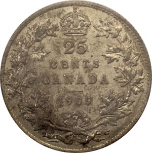 Canada 1909 25 Cent