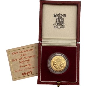 Great Britain 1989 Gold Sovereign - 500th Anniversary - A Modern Rarity