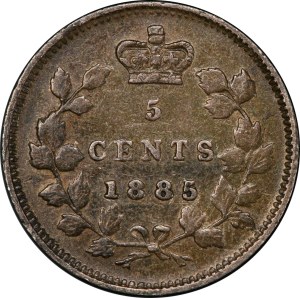 Canada 1885/5 5 Cent Small 5 RP-2