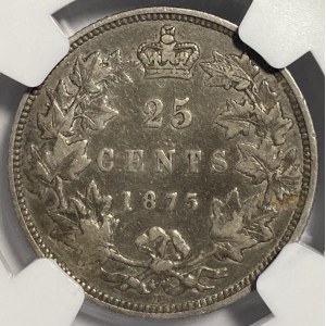 Canada 1875H 25 Cent - Key Date