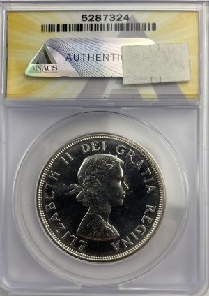 Canada 1964 Silver Dollar Missing Dot