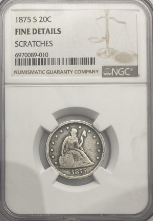 United States 1875-S 20 Cent