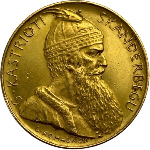 Albania 1927-V 20 Franga Ari Zog I Gold Prince Skanderbeg