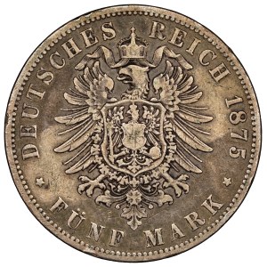 German States Prussia 1875-B 5 Mark