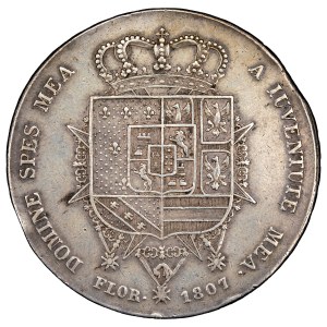 Italian States Tuscany, Etruria 1807 10 Lira