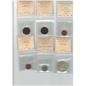 Canada Penny to Dollar ICCS Certified Lot (6 Pieces)