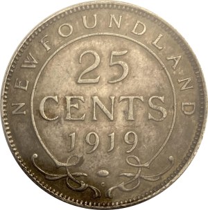 Canada Newfoundland 1919C 25 Cent
