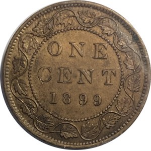 Kanada 1899 1 cent přerazítkovaný posledních 9