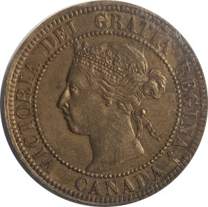 Canada 1899 1 Cent Repunched Last 9