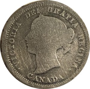 Canada 1858 5 Cent Large Date