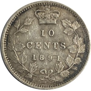 Canada 1891 10 Cent 22 Leaves