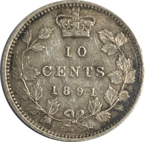 Canada 1891 10 Cent 22 Leaves