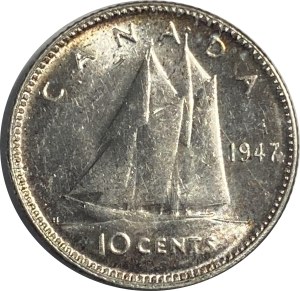 Canada 1947 10 Cent Maple Leaf