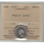Canada 1947 10 Cent Maple Leaf