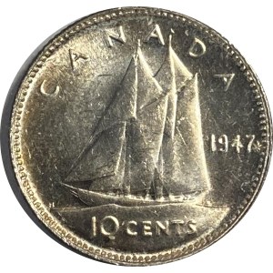 Canada 1947 10 Cent Maple Leaf